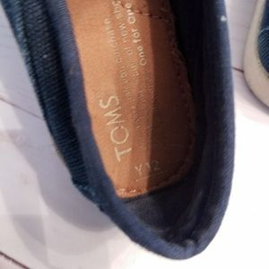 Toms Shoes - Navy Burlap Avalon TOMS - youth Toms Shoes - Navy Burlap Avalon TOMS - youth